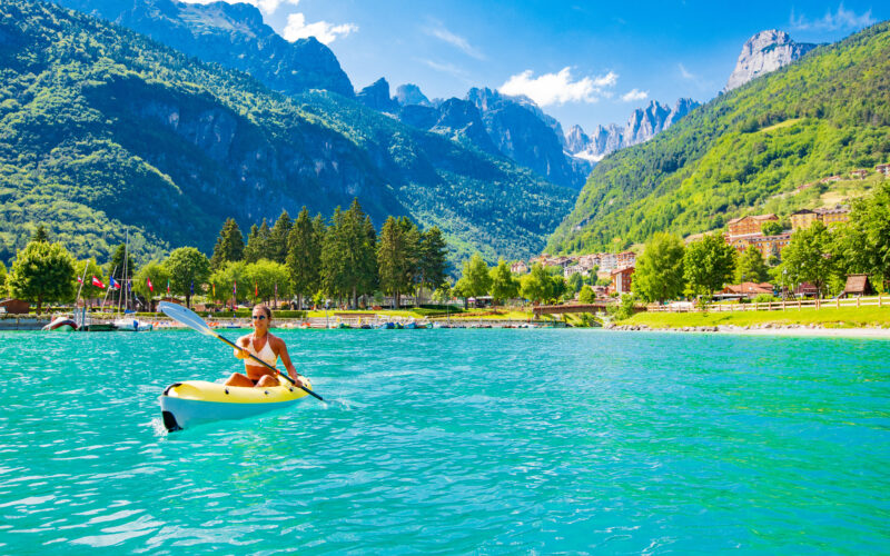 Molveno Lake, a jewel in the Brenta Dolomites 